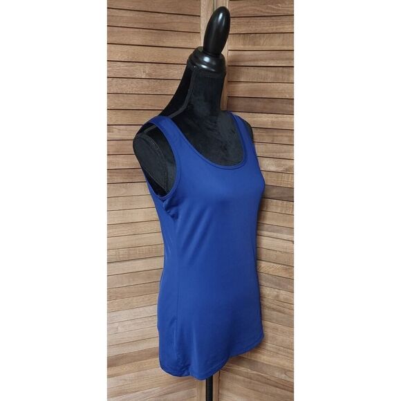 STYLE & CO Womens Smooth Wide Strap Nylon Blue Tank Top Under Cami Size Large - Picture 3 of 7